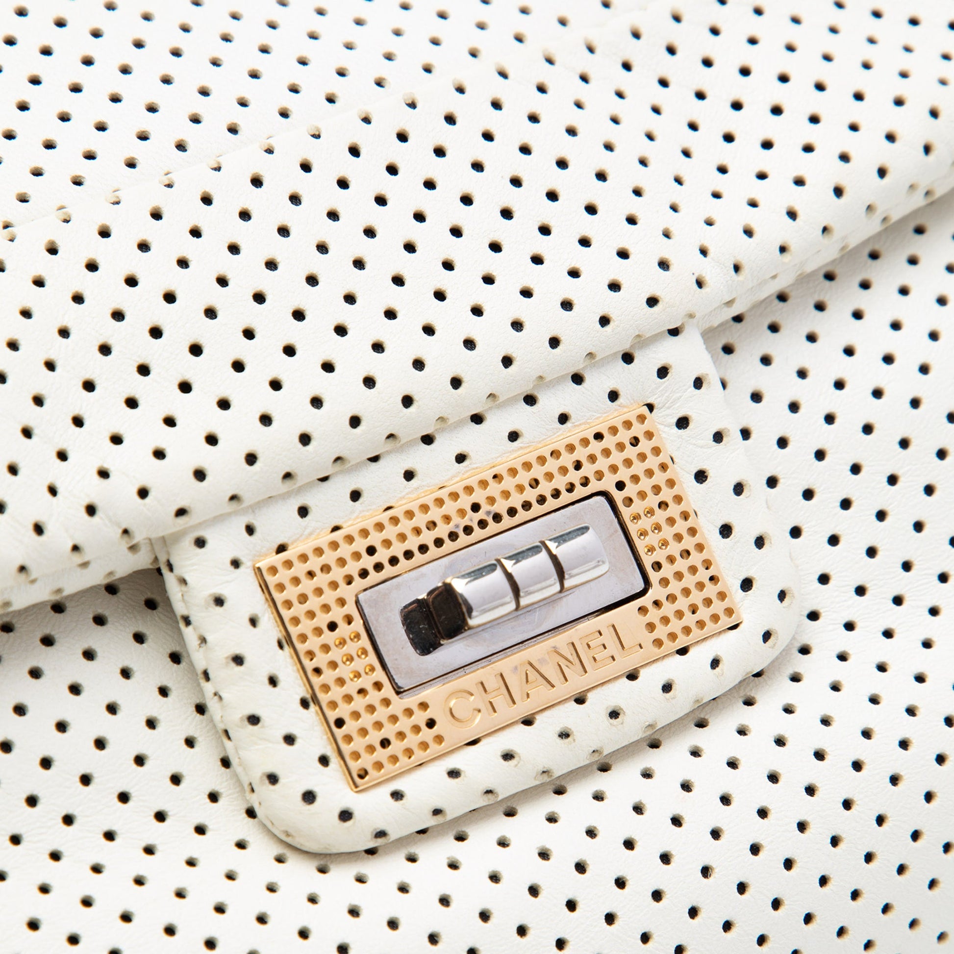 Chanel Perforated Calfskin Reissue 2.55 East West Accordion Flap