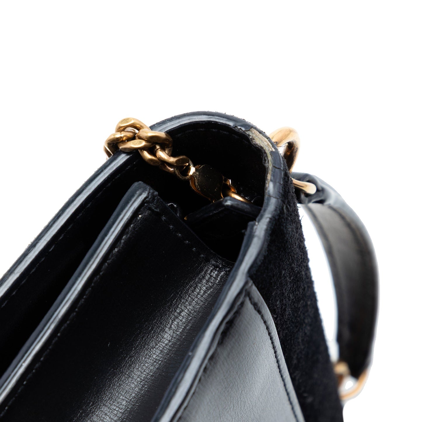 Saint Laurent Medium Suede and Calfskin Monogram Sunset Top Handle Bag