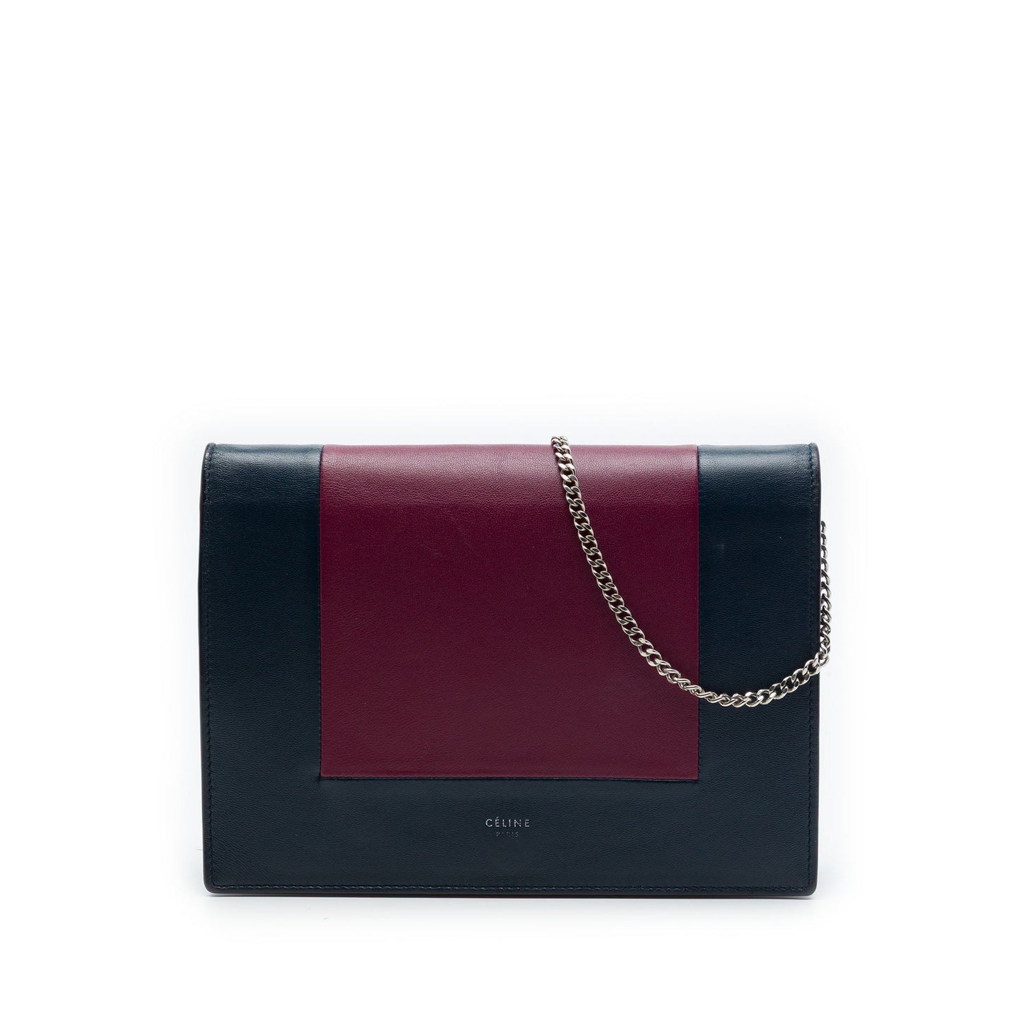 Celine Leather Frame Wallet on Chain