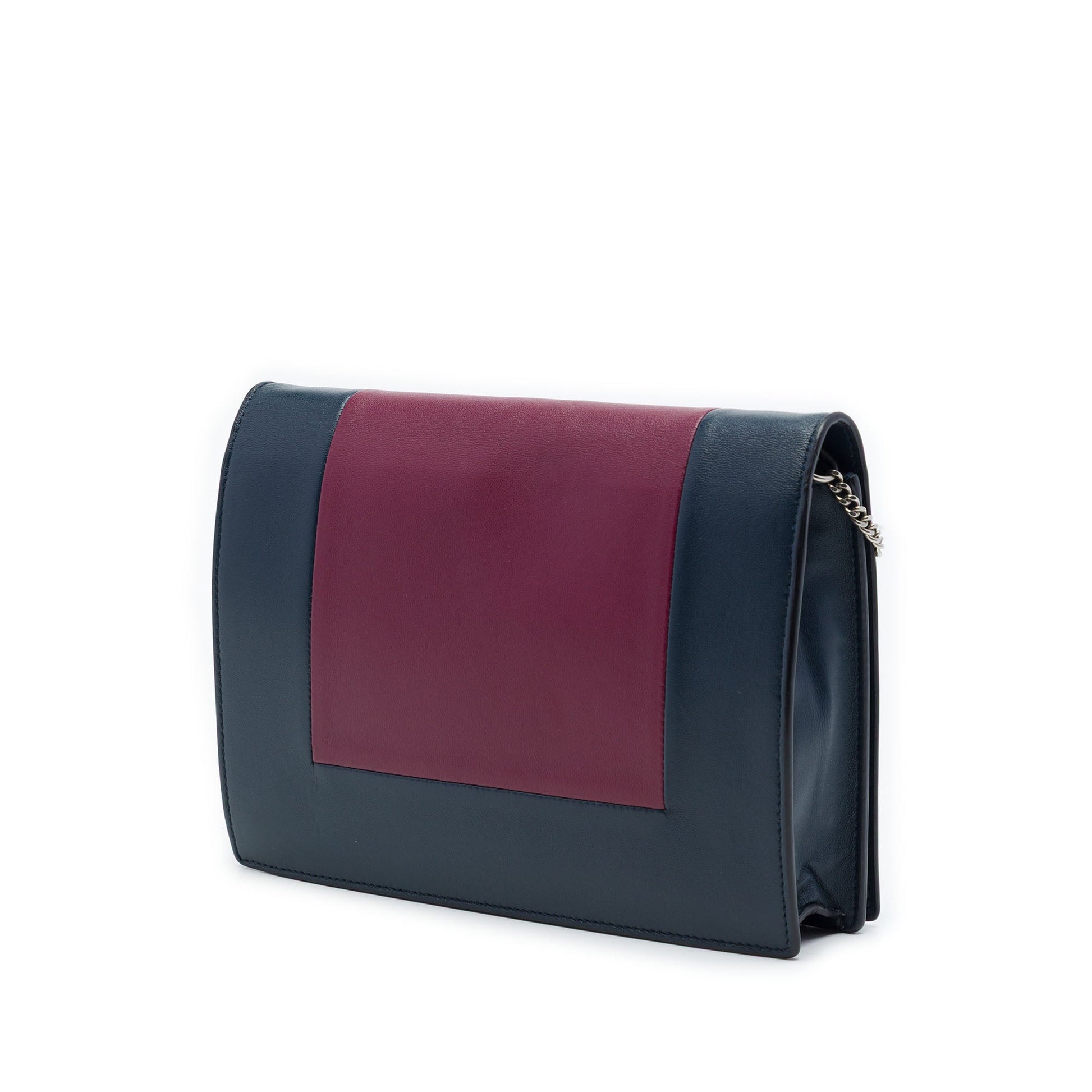 Celine Leather Frame Wallet on Chain