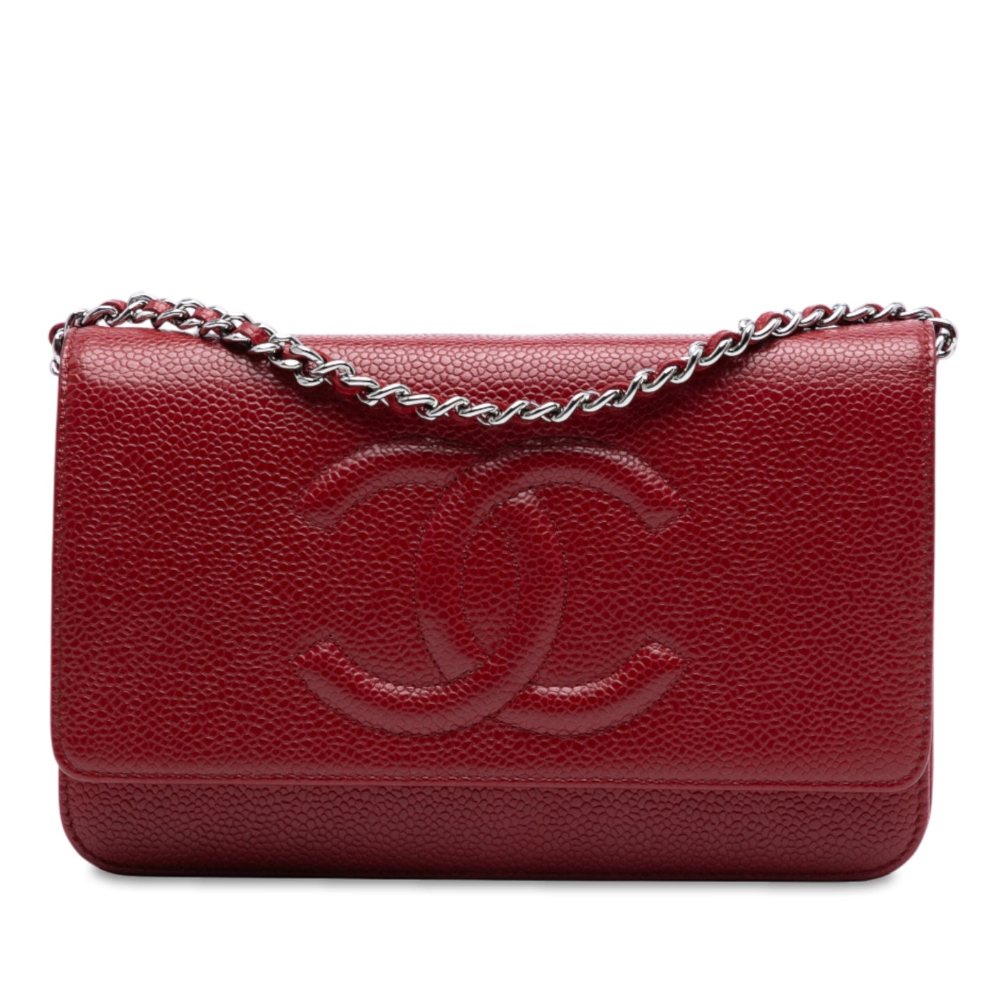 Chanel CC Caviar Wallet On Chain