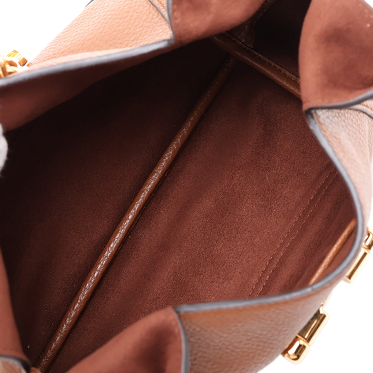 Gucci Maxi Grained Calfskin Softbit Hobo — Brown