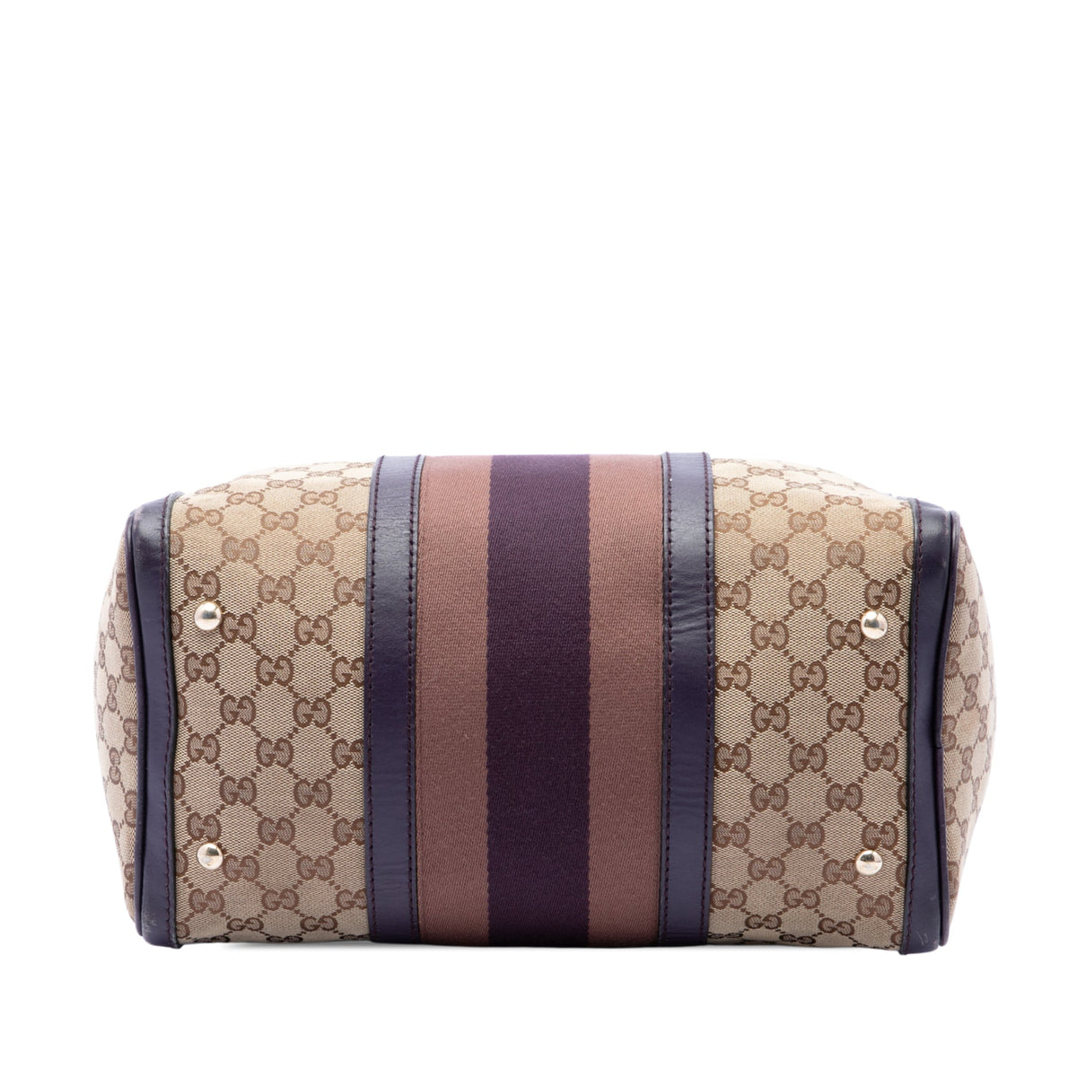 Gucci Medium GG Canvas Web Joy Boston Bag — Beige