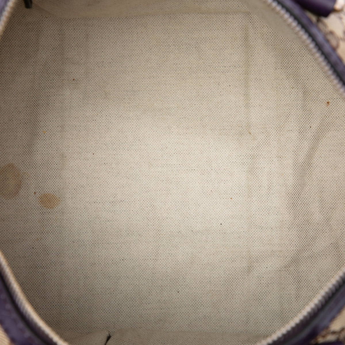 Gucci Medium GG Canvas Web Joy Boston Bag — Beige