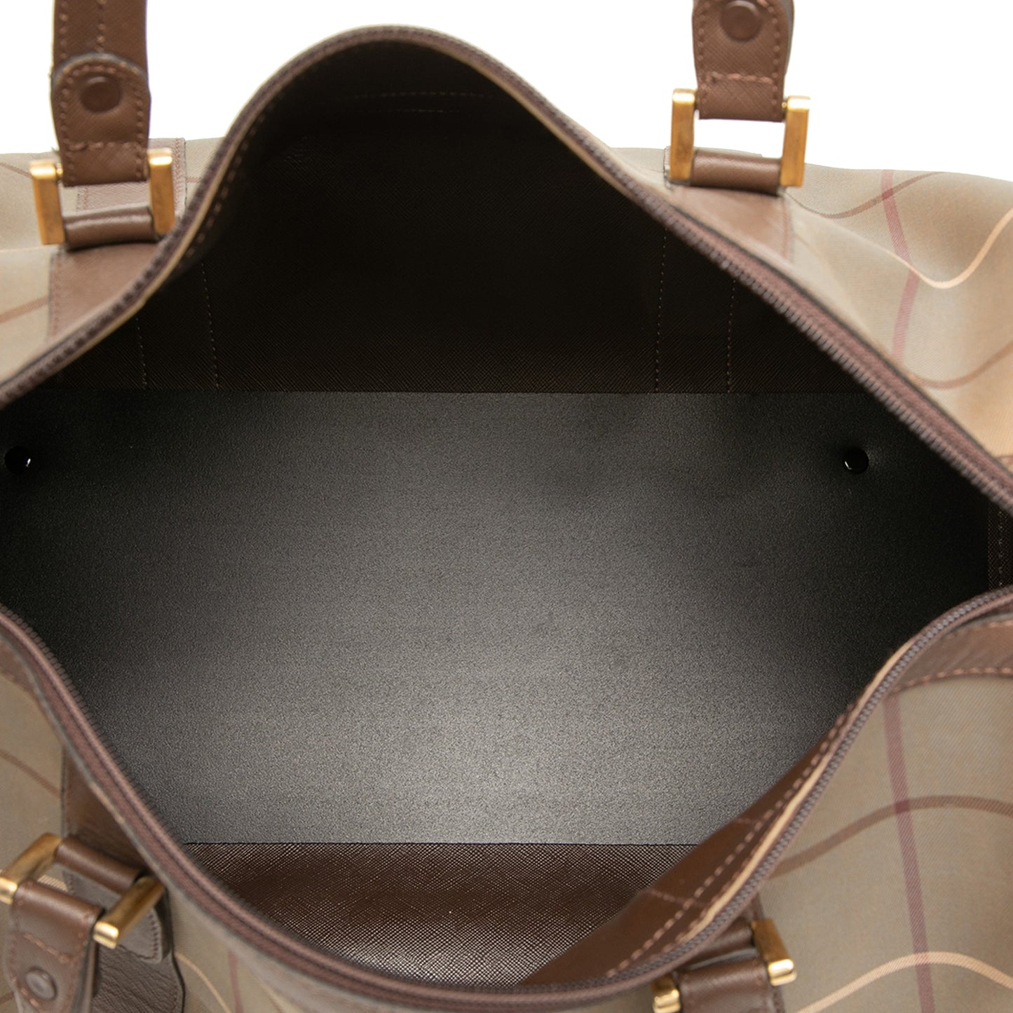 Burberry Vintage Check Canvas Boston Bag