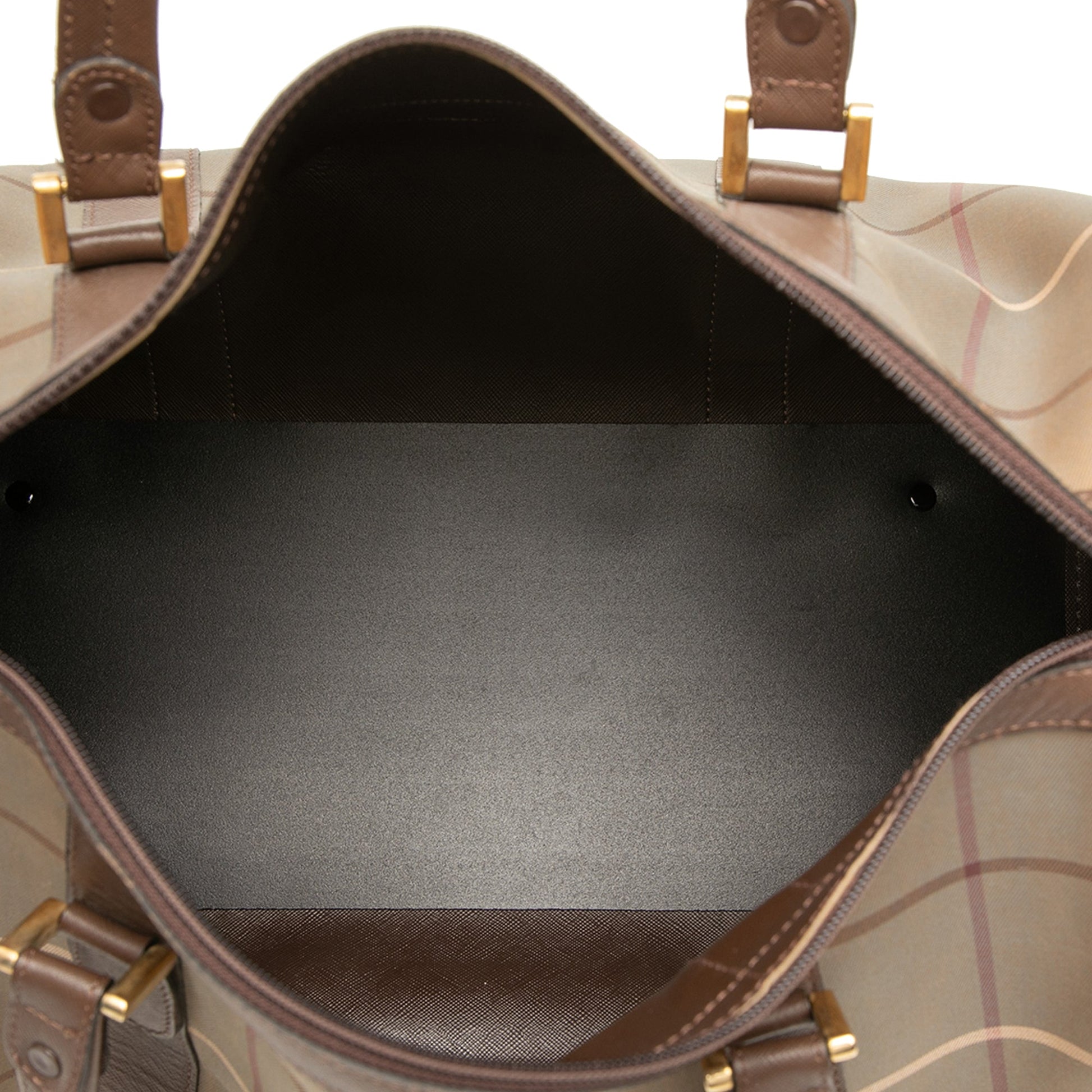 Burberry Vintage Check Canvas Boston Bag