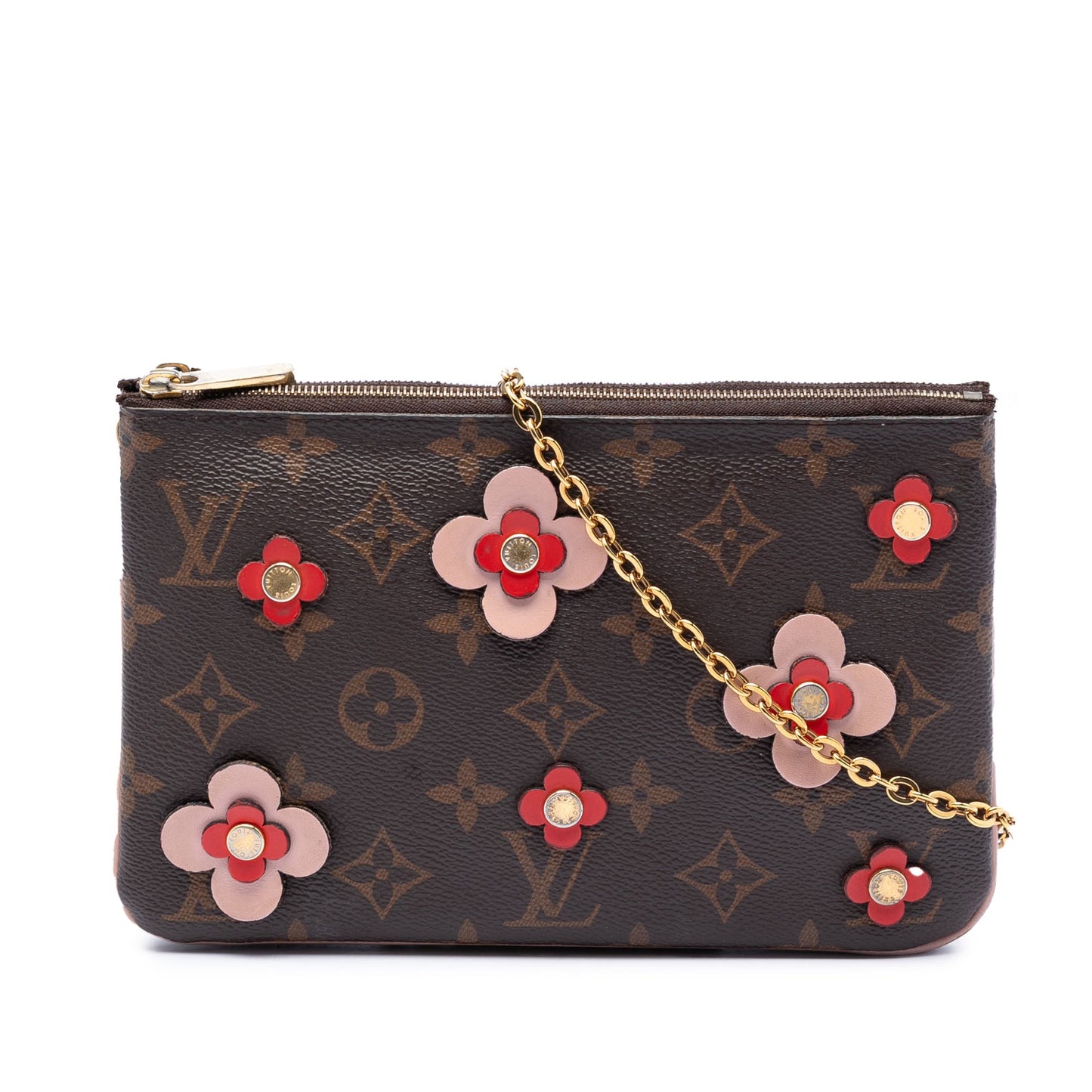Louis Vuitton Monogram Blooming Flowers Double Zip Pochette