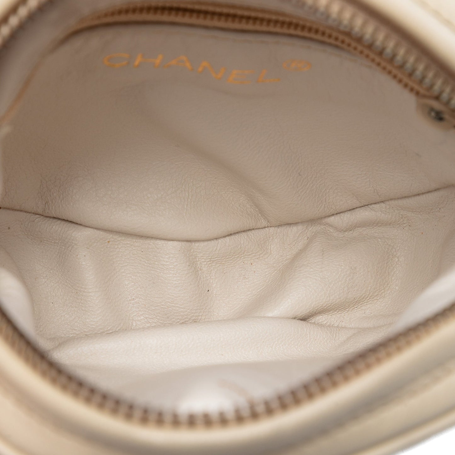 Chanel CC Quilted Lambskin Tassel Round Crossbody