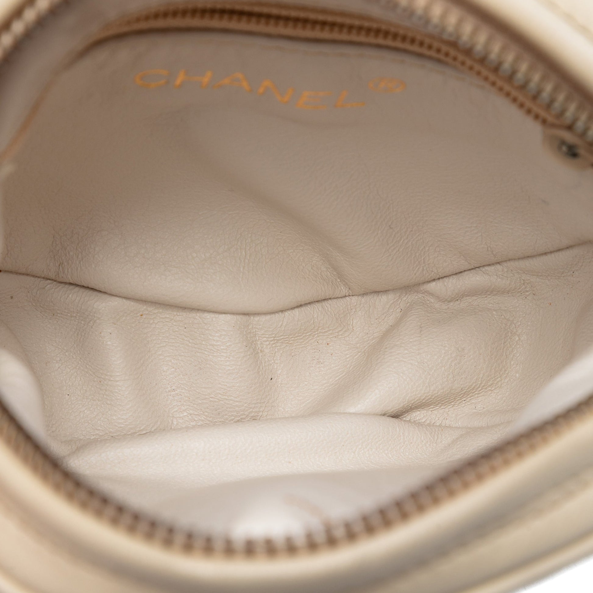 Chanel CC Quilted Lambskin Tassel Round Crossbody