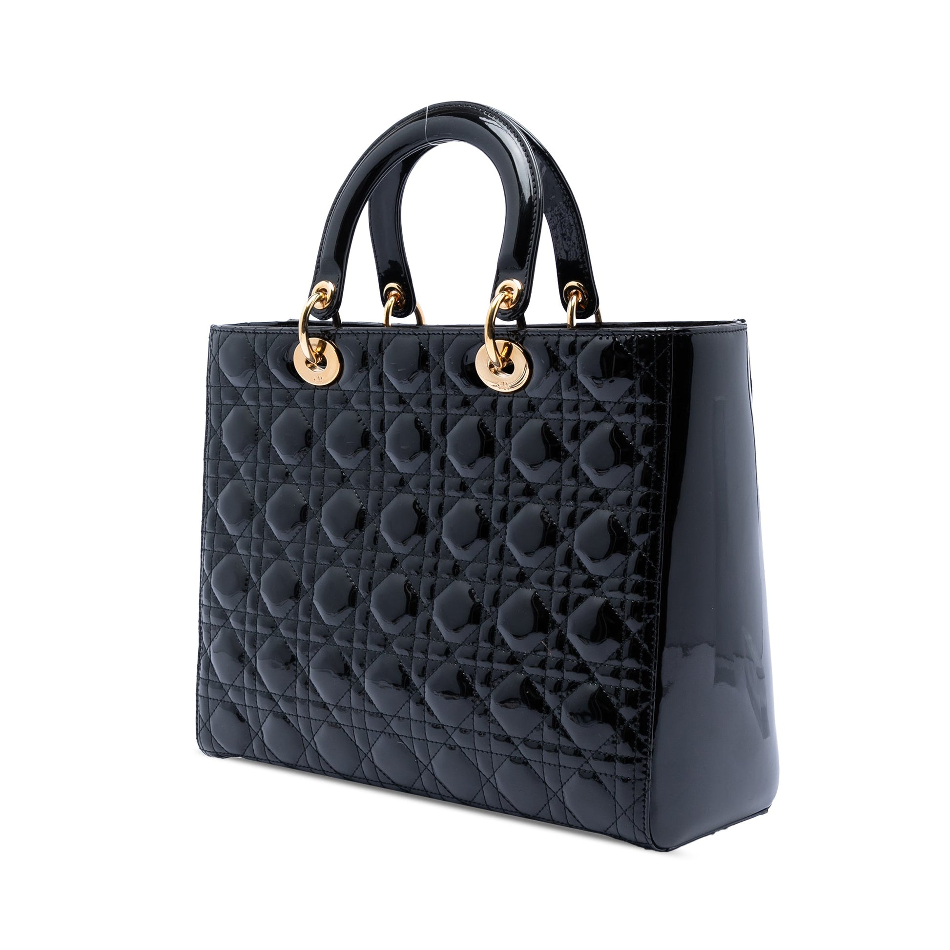 Dior Large Patent Cannage Lady Dior