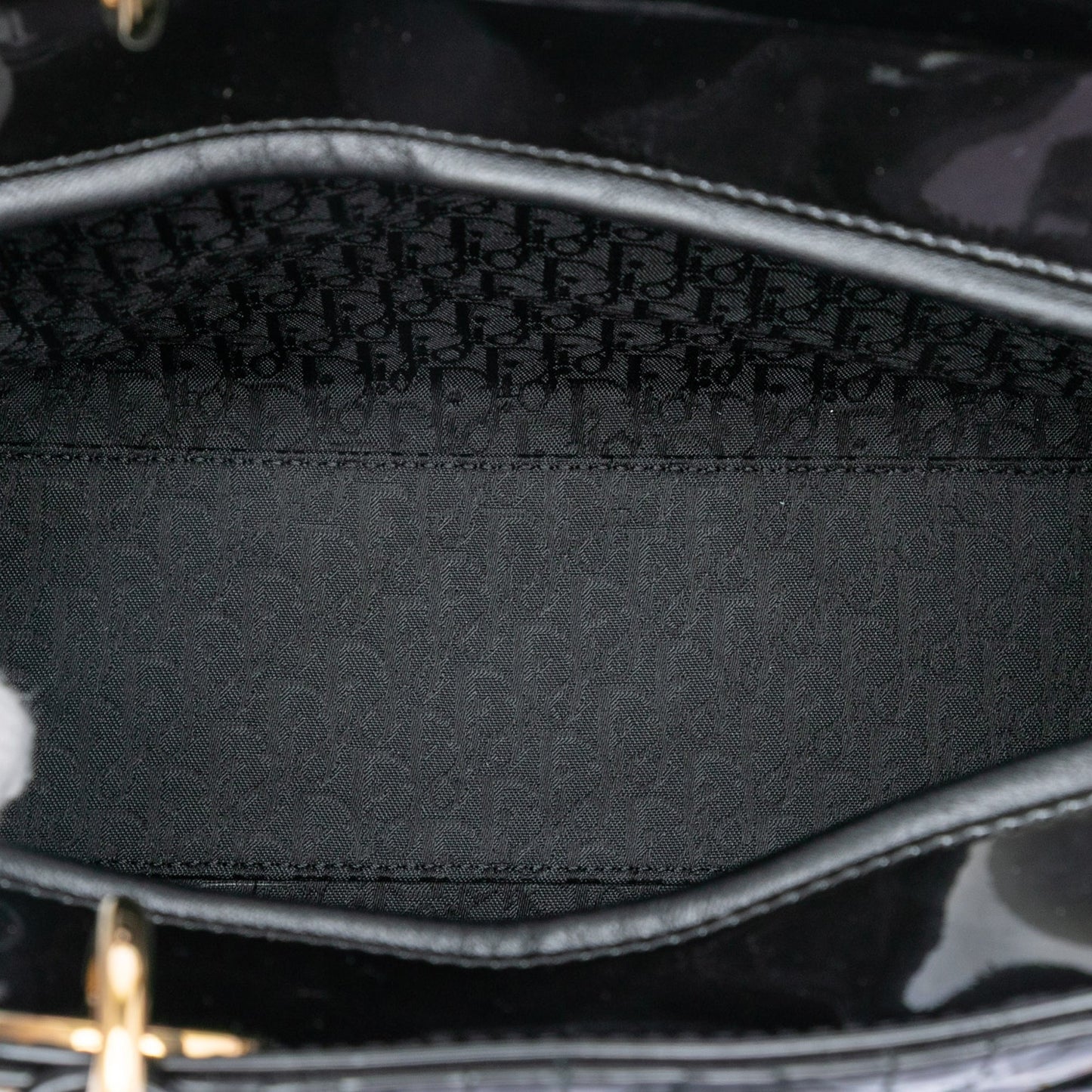 Dior Large Patent Cannage Lady Dior