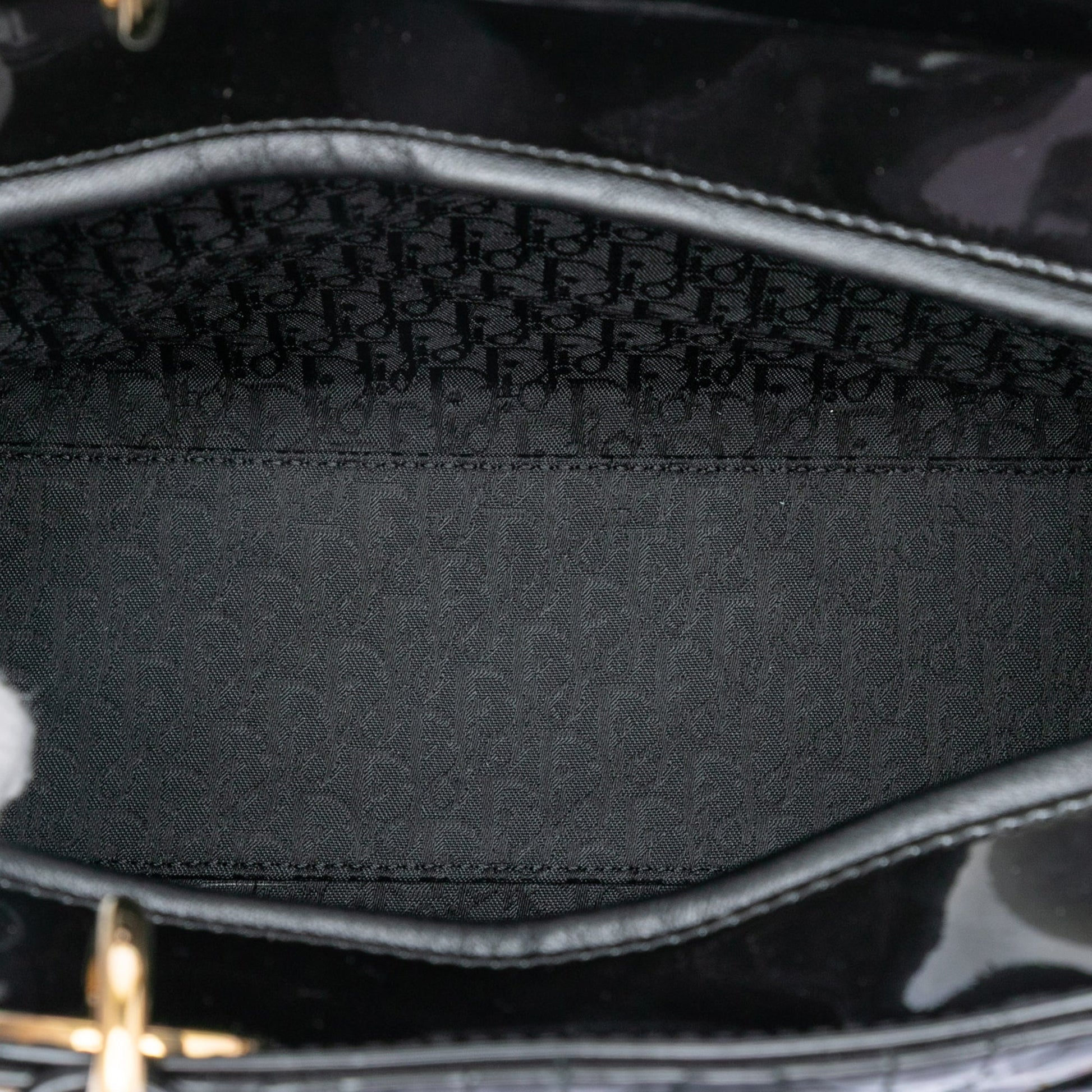 Dior Large Patent Cannage Lady Dior