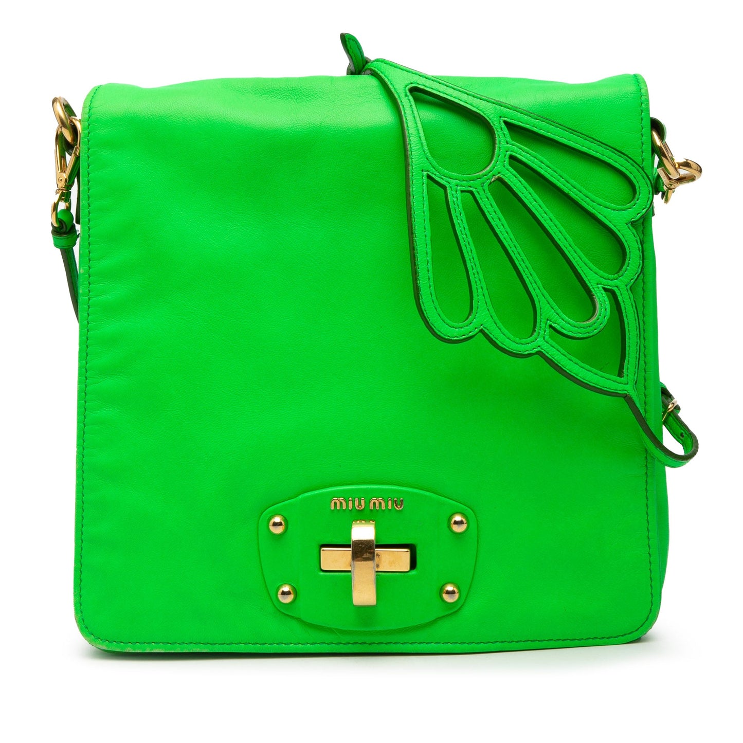 Miu Miu Leather Wing Strap Crossbody
