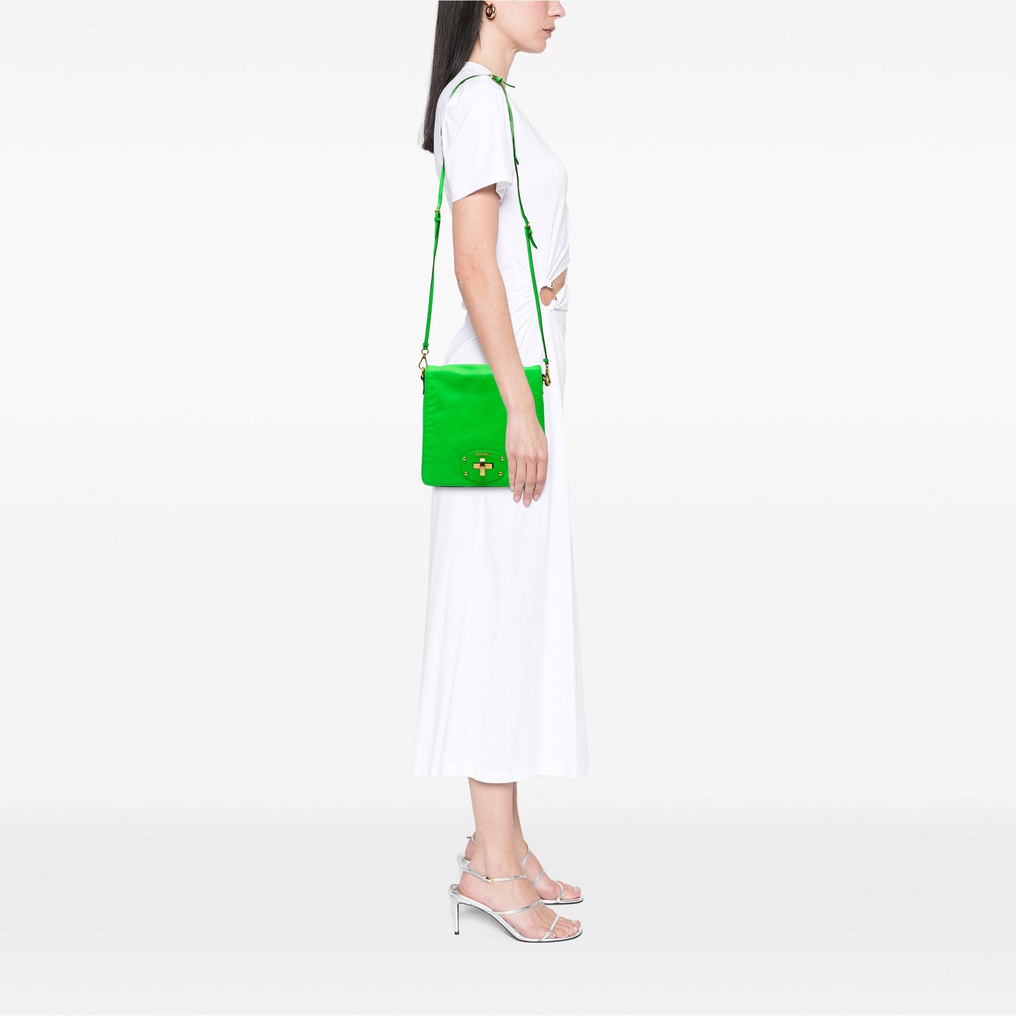 Miu Miu Leather Wing Strap Crossbody