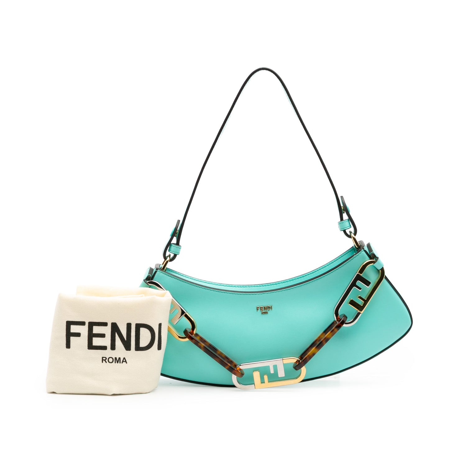 Fendi Leather OLock Swing Satchel