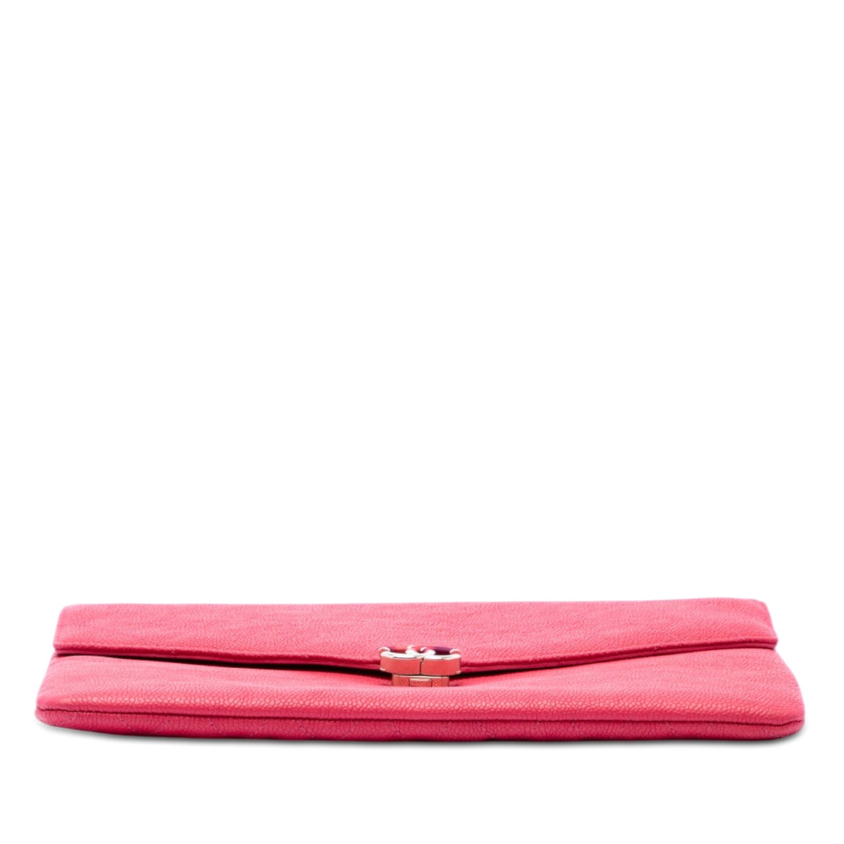 Chanel Paris Cuba Quilted Caviar Thread Around Envelope Clutch