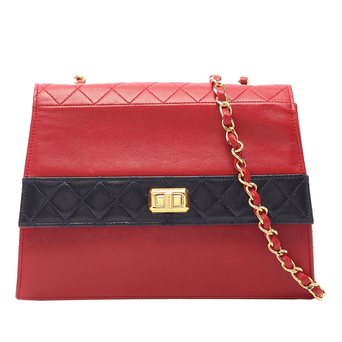 Chanel Lambskin Mademoiselle Turnlock Trapezoid Flap