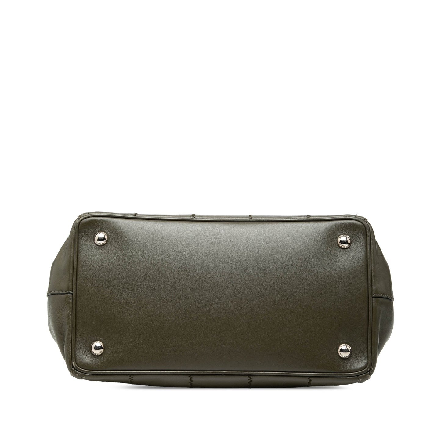 Prada Vitello Daino Vertical Stitched Top Handle Bag