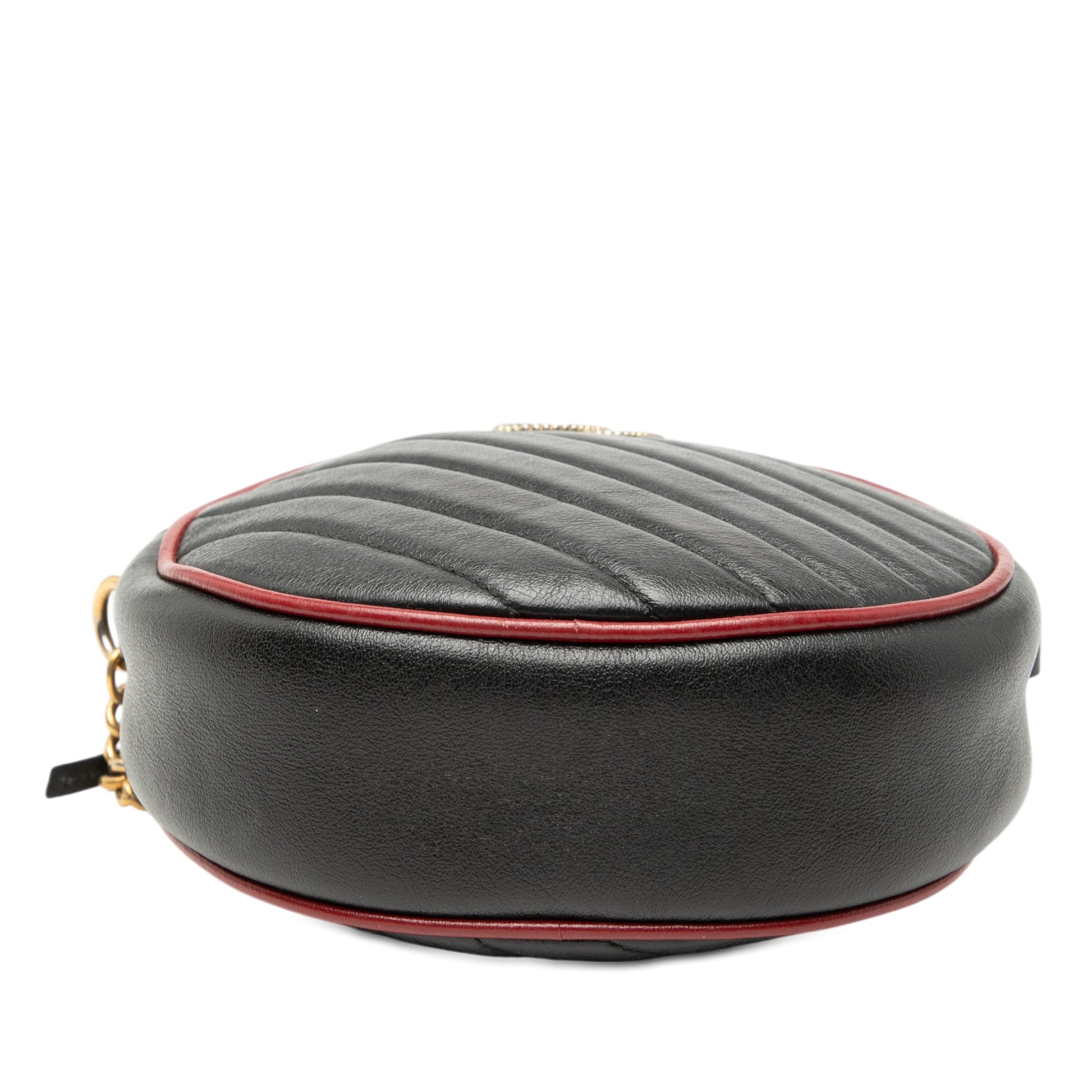 Gucci Mini GG Marmont Matelasse Leather Torchon Round Crossbody