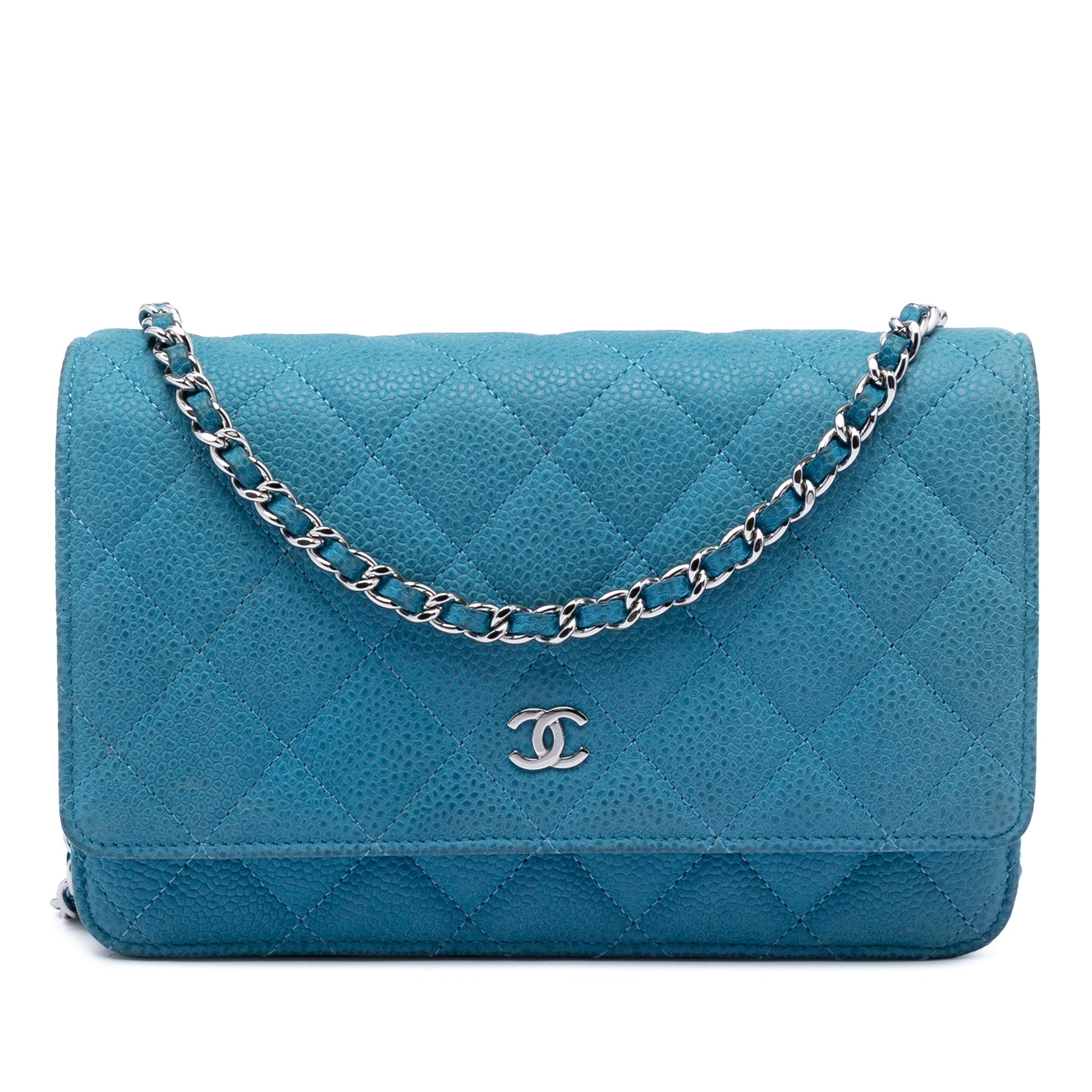 Chanel CC Quilted Caviar Wallet on Chain