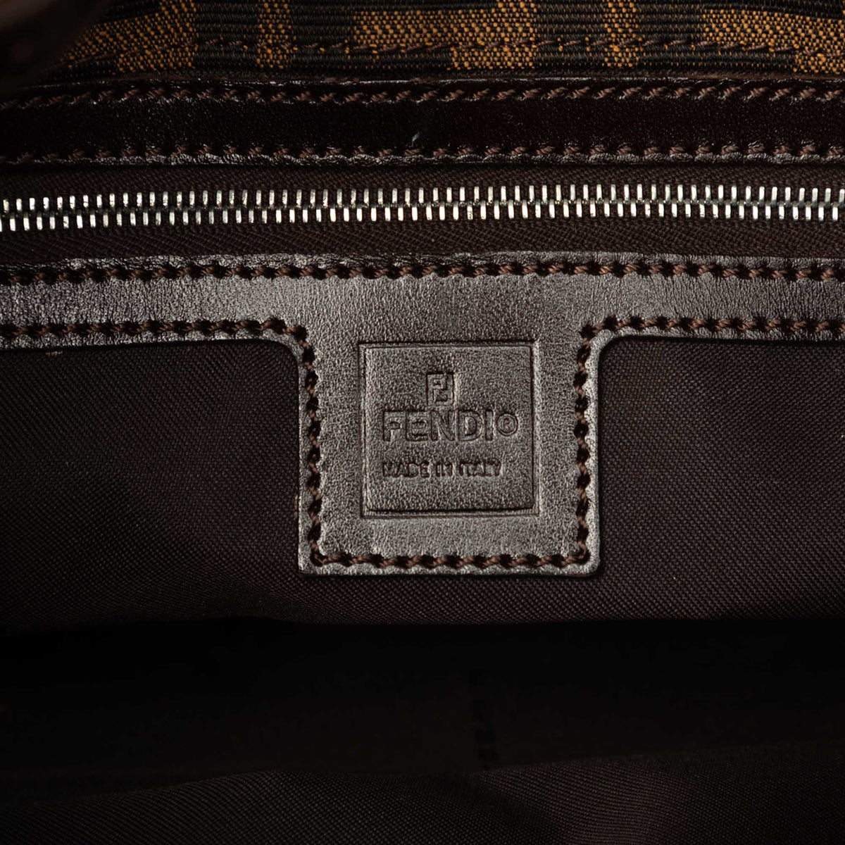 Fendi Zucca Canvas Shoulder Bag