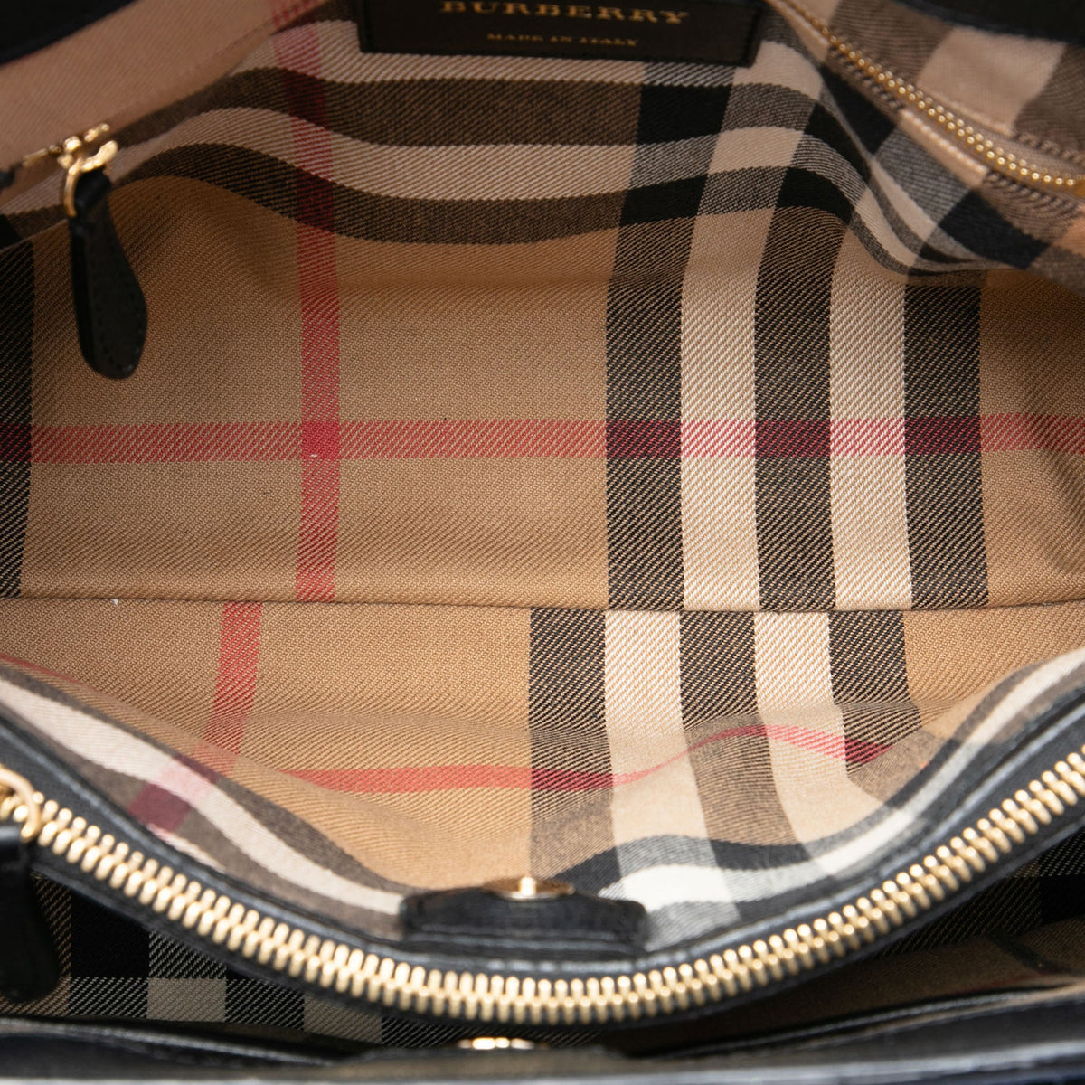 Burberry Medium Suede and Calfskin Banner Satchel