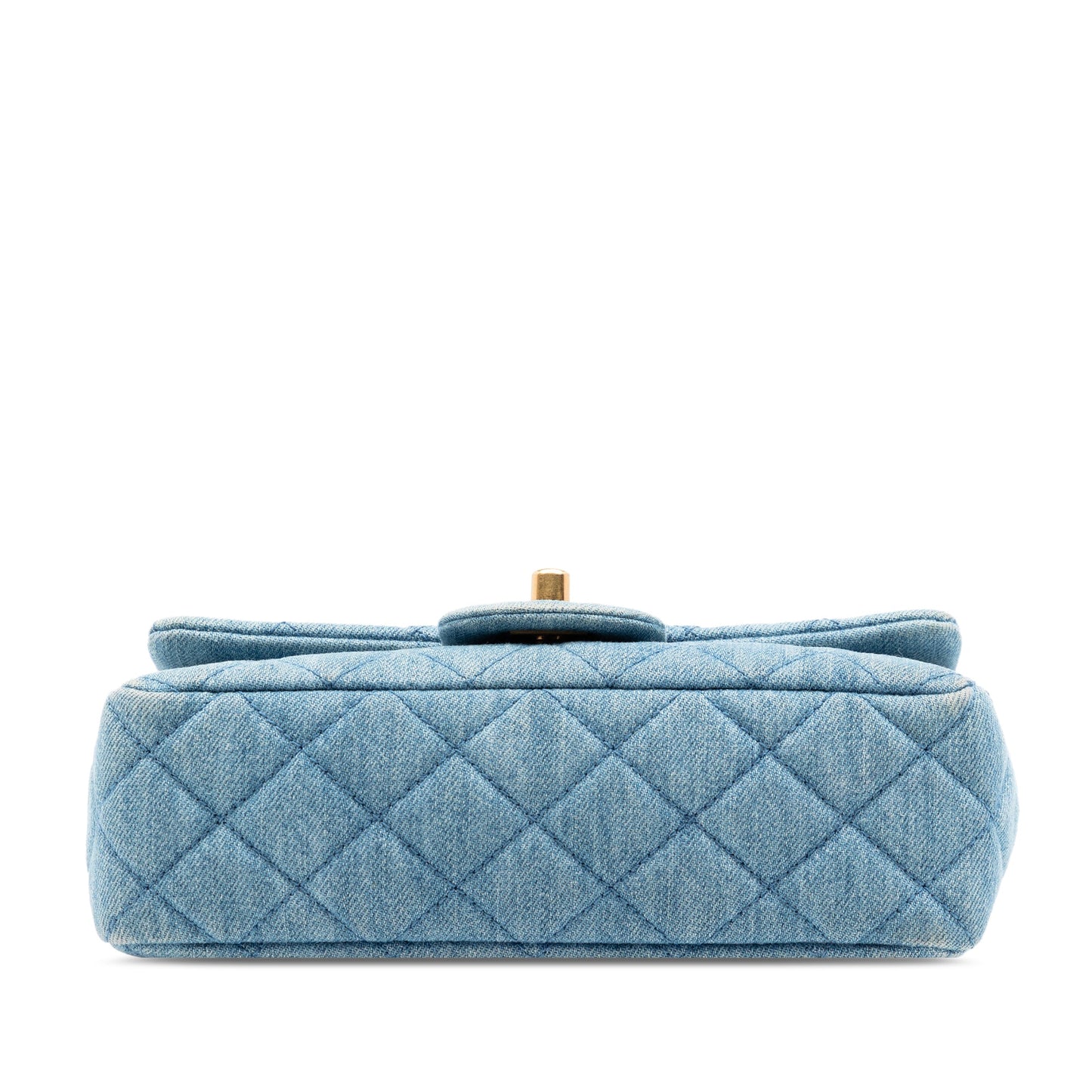Chanel Mini Rectangular Classic Denim Pearl Crush Single Flap