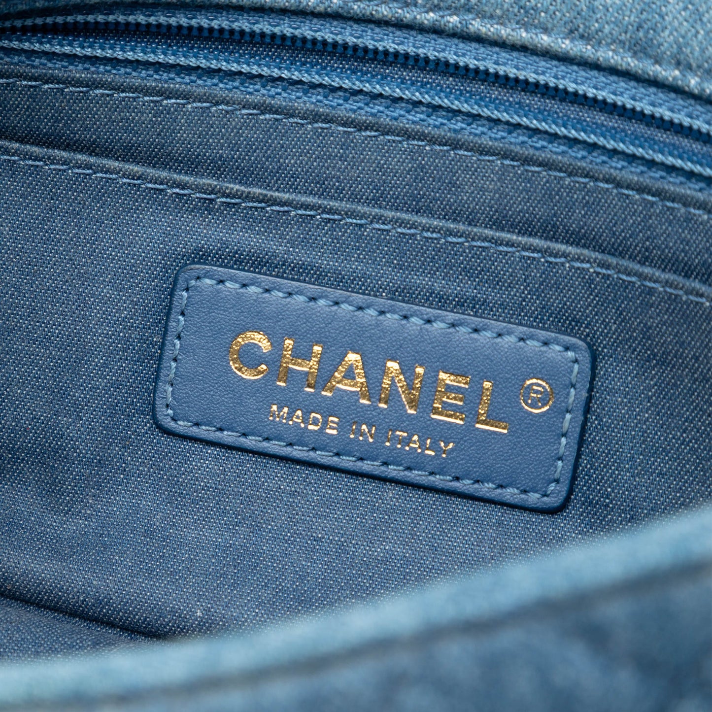 Chanel Mini Rectangular Classic Denim Pearl Crush Single Flap