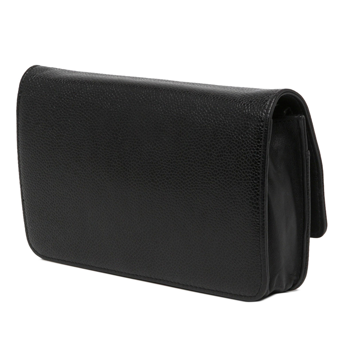 Chanel CC Caviar Timeless Wallet on Chain — Black