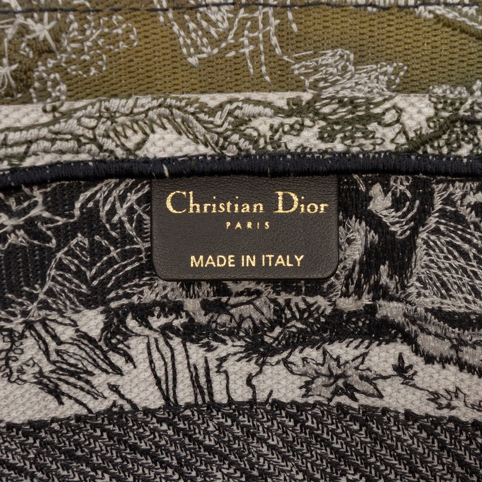 Dior Medium Striped Canvas Reverse Embroidered Dioriviera Toile de Jouy Book Tote