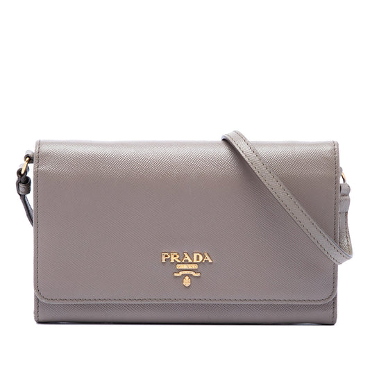 Prada Saffiano Wallet on Strap