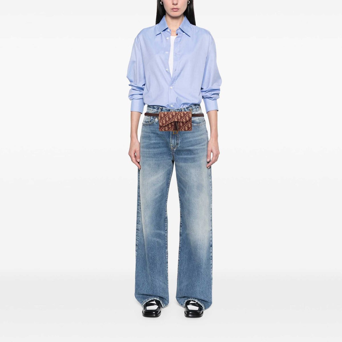 Dior Oblique Canvas Saddle Belt Bag