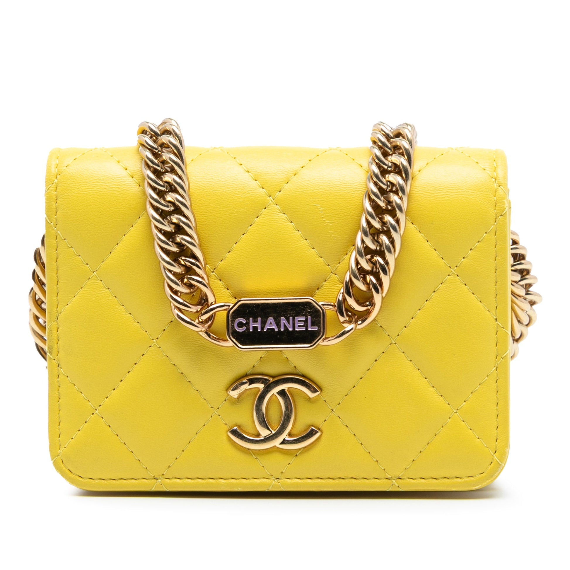 Chanel Mini CC Quilted Lambskin Chain with Charms Single Flap