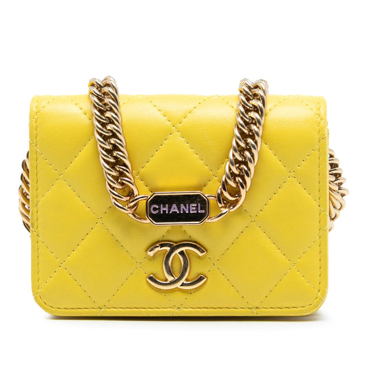 Chanel Mini CC Quilted Lambskin Chain with Charms Single Flap