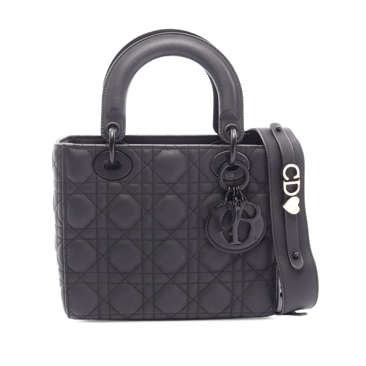 Dior Small Lambskin Cannage Lady Dior — Black