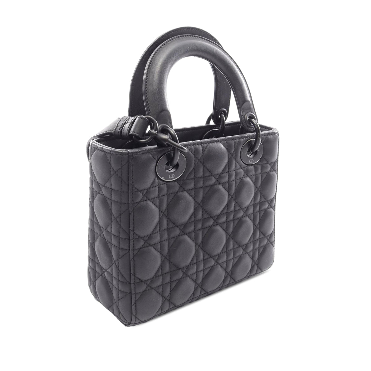 Dior Small Lambskin Cannage Lady Dior — Black