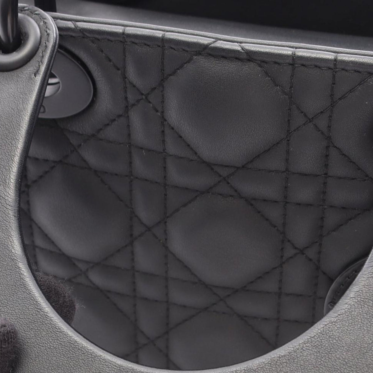 Dior Small Lambskin Cannage Lady Dior — Black