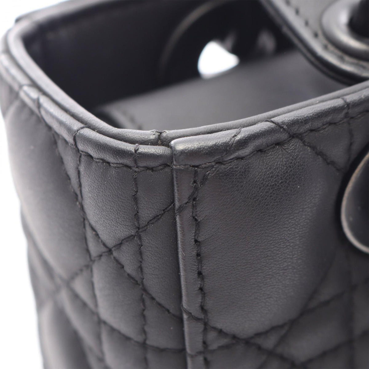 Dior Small Lambskin Cannage Lady Dior — Black