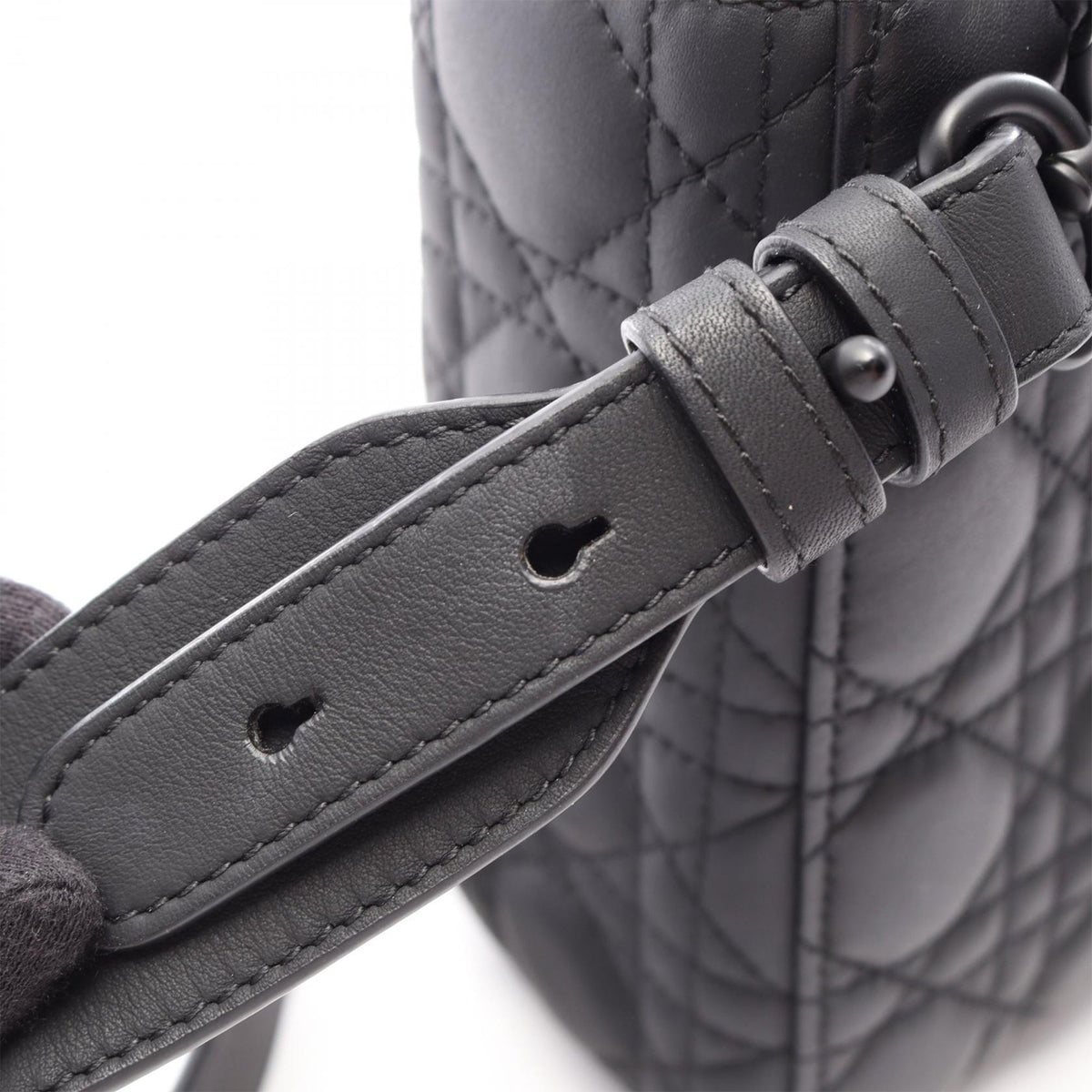 Dior Small Lambskin Cannage Lady Dior — Black