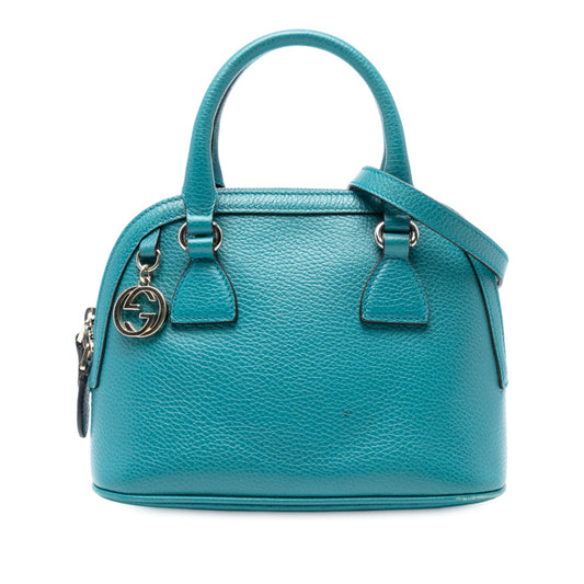 Gucci Mini Leather GG Charm Dome Satchel
