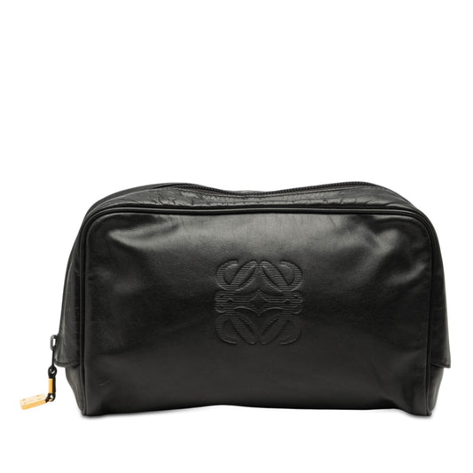 LOEWE Leather Anagram Clutch