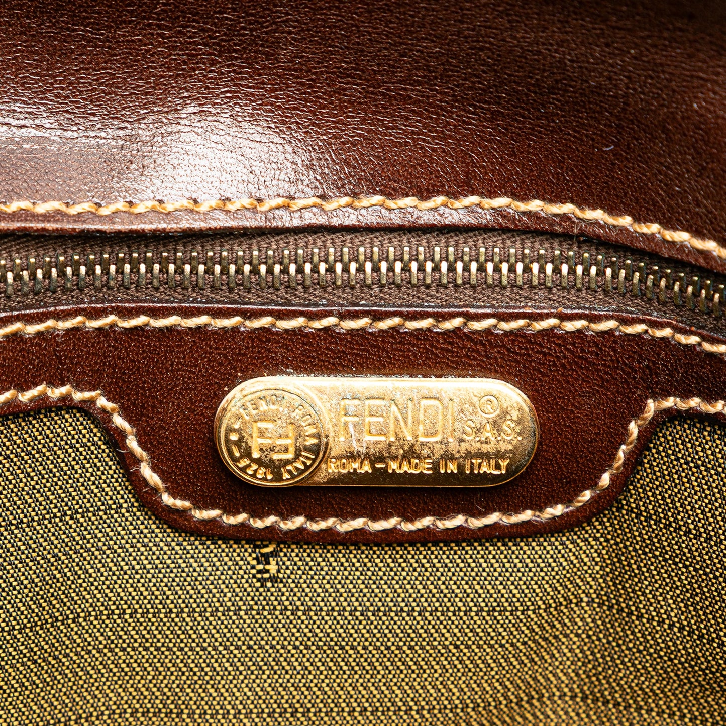 Fendi Zucca Canvas Handbag