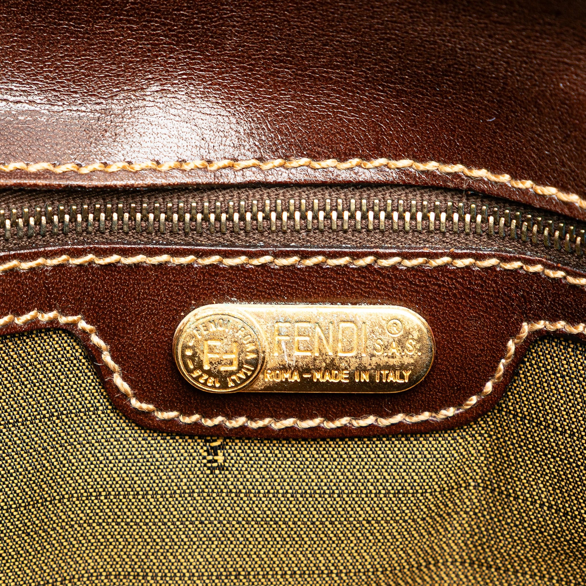 Fendi Zucca Canvas Handbag