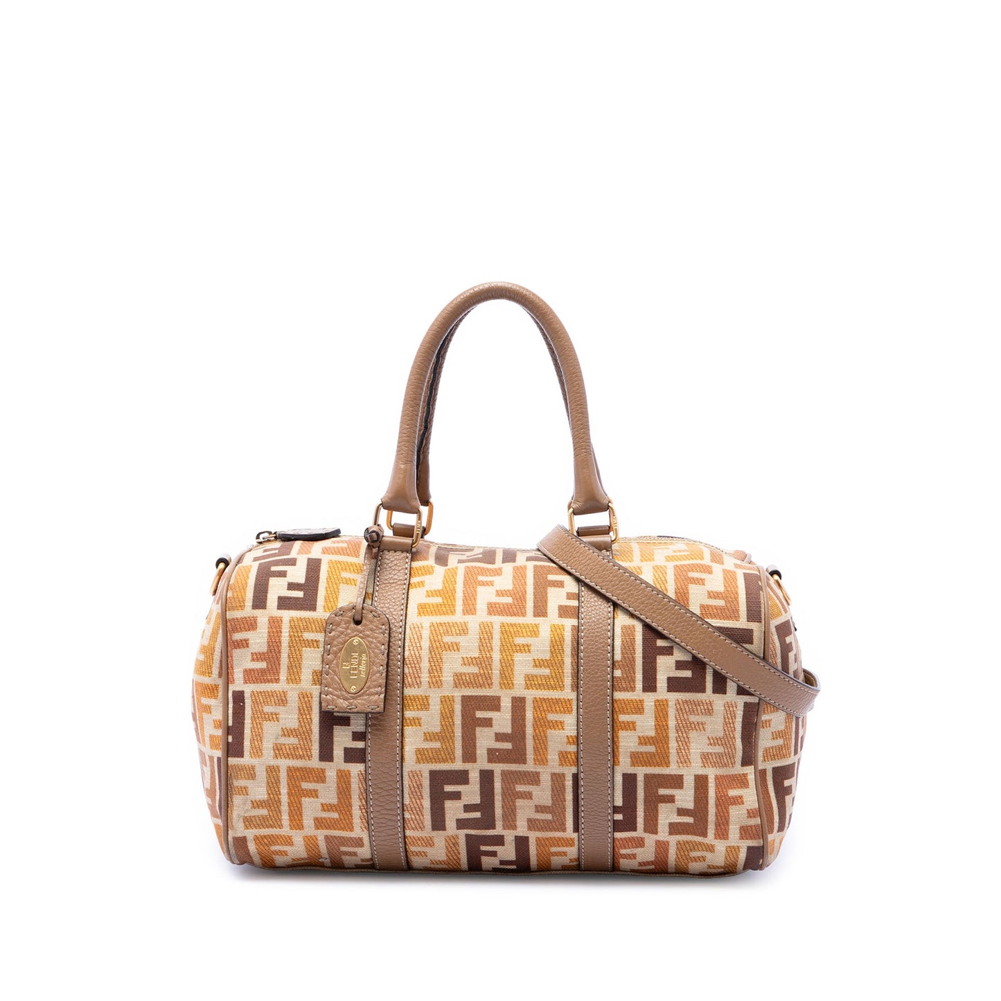 Fendi Zucca Canvas Selleria Satchel