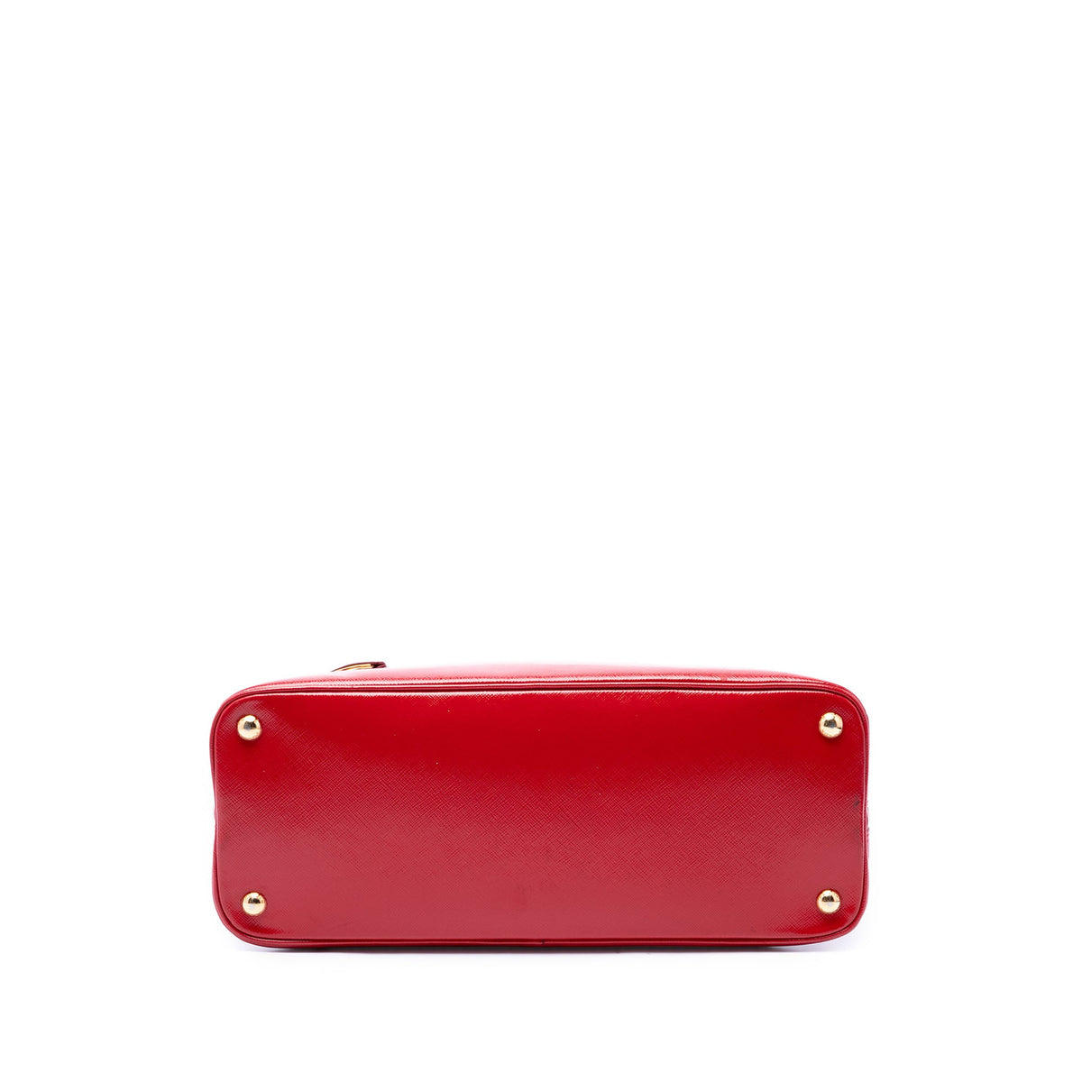 Prada Medium Saffiano Vernice Promenade Satchel — Red
