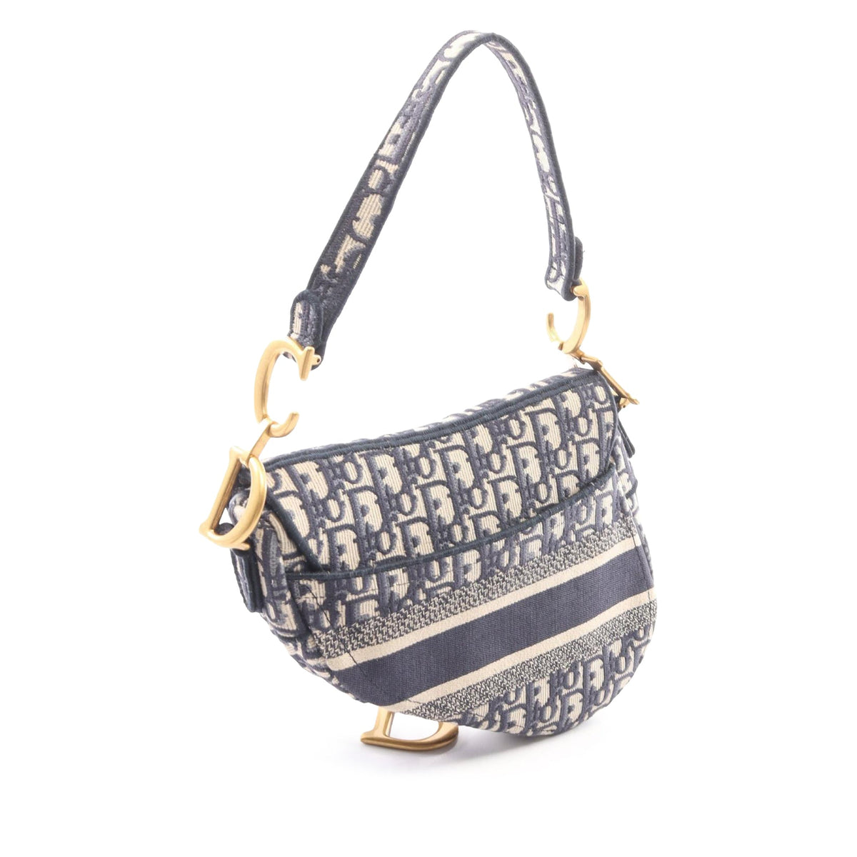 Dior Oblique Embroidered Canvas Saddle Bag