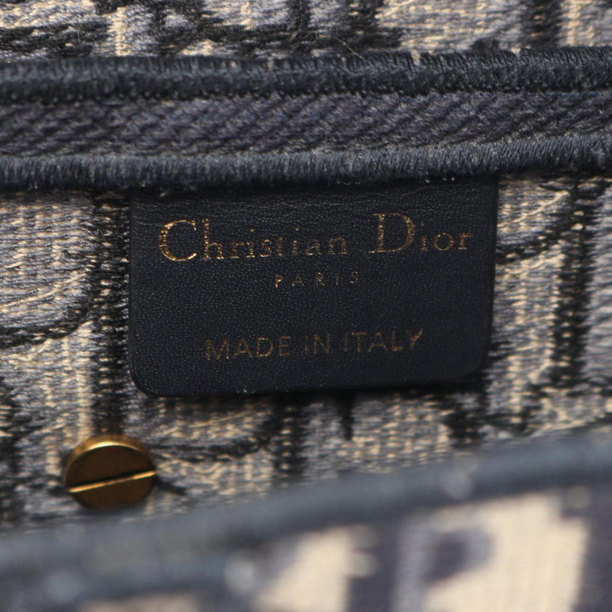 Dior Oblique Embroidered Canvas Saddle Bag