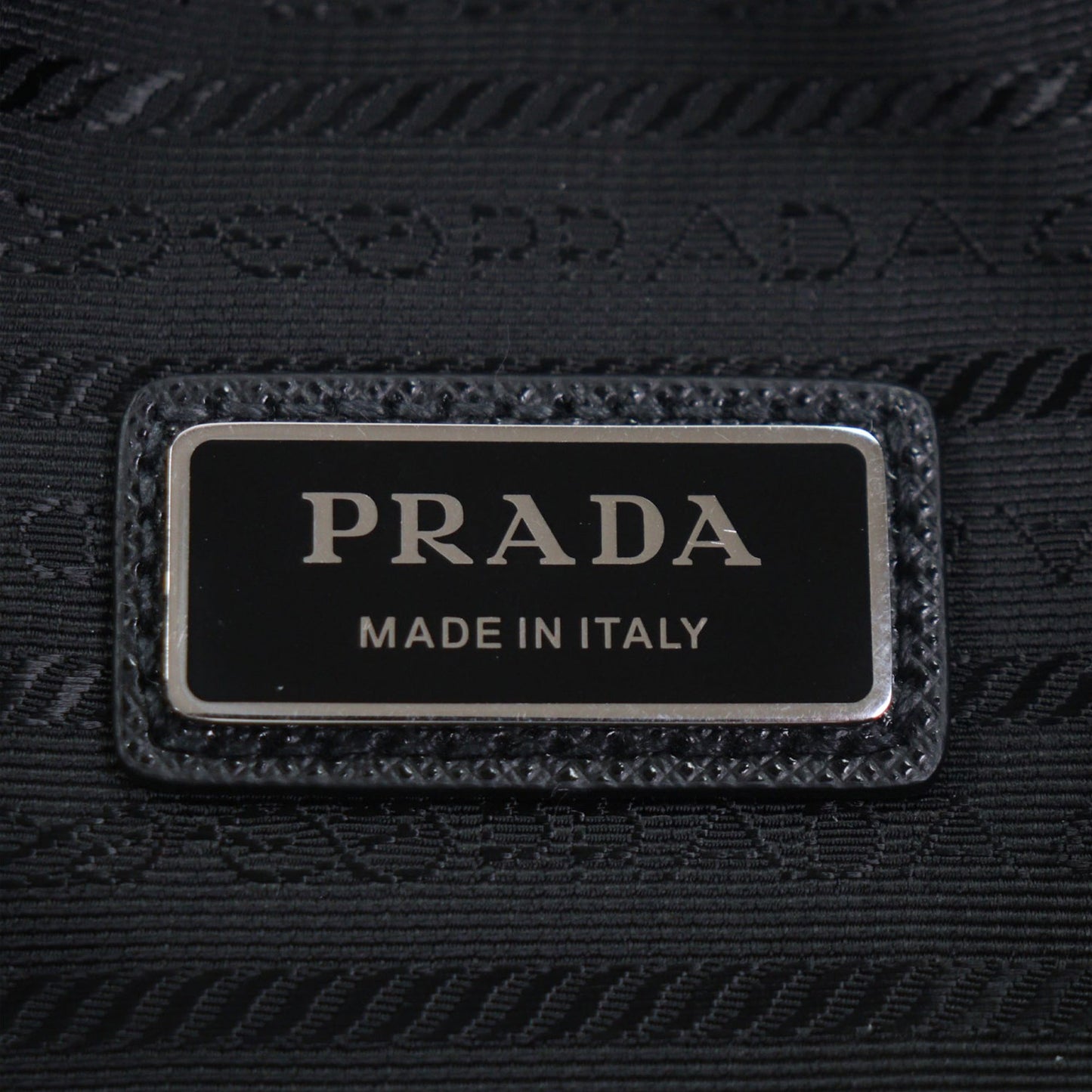 Prada Saffiano Trimmed Tessuto Belt Bag