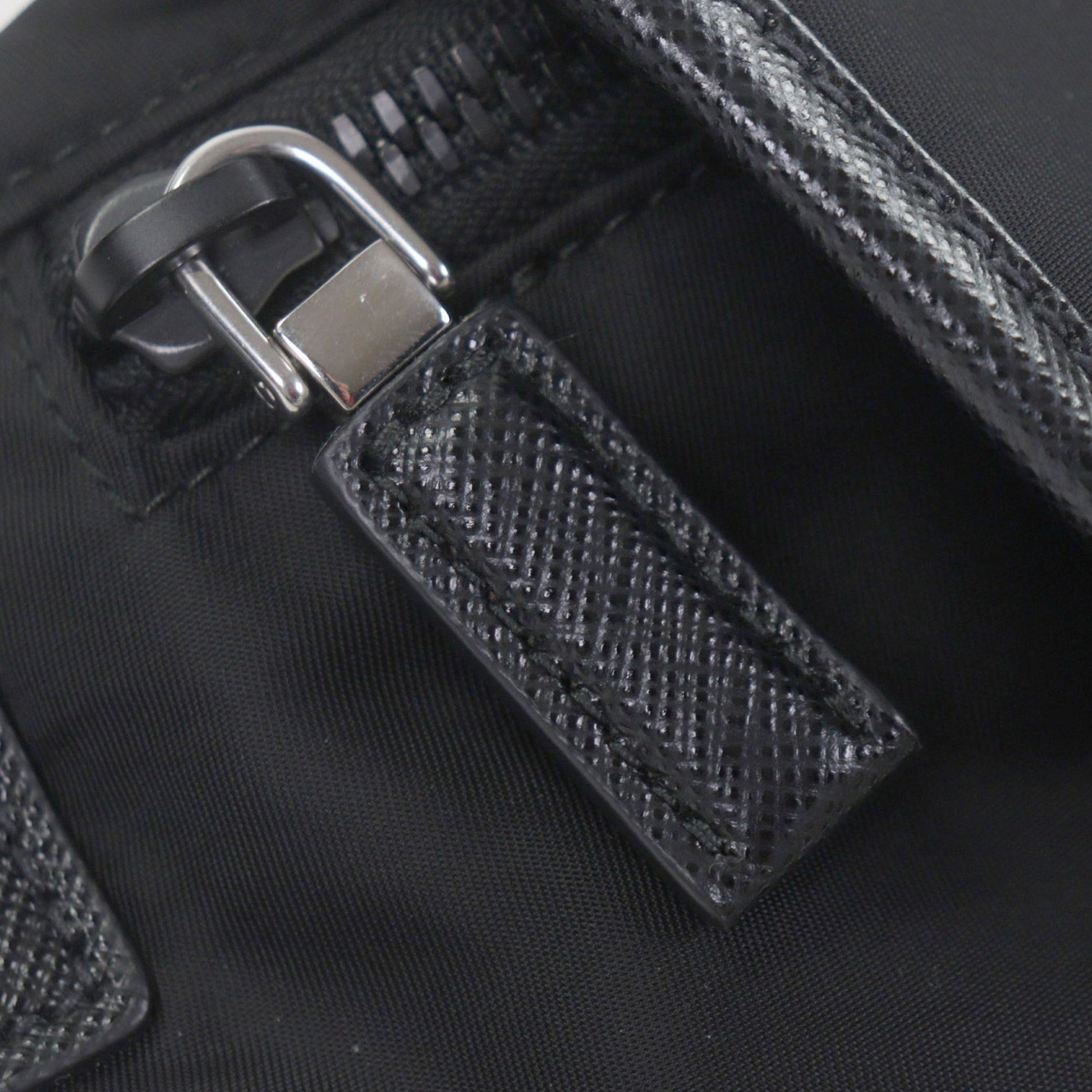 Prada Saffiano Trimmed Tessuto Belt Bag