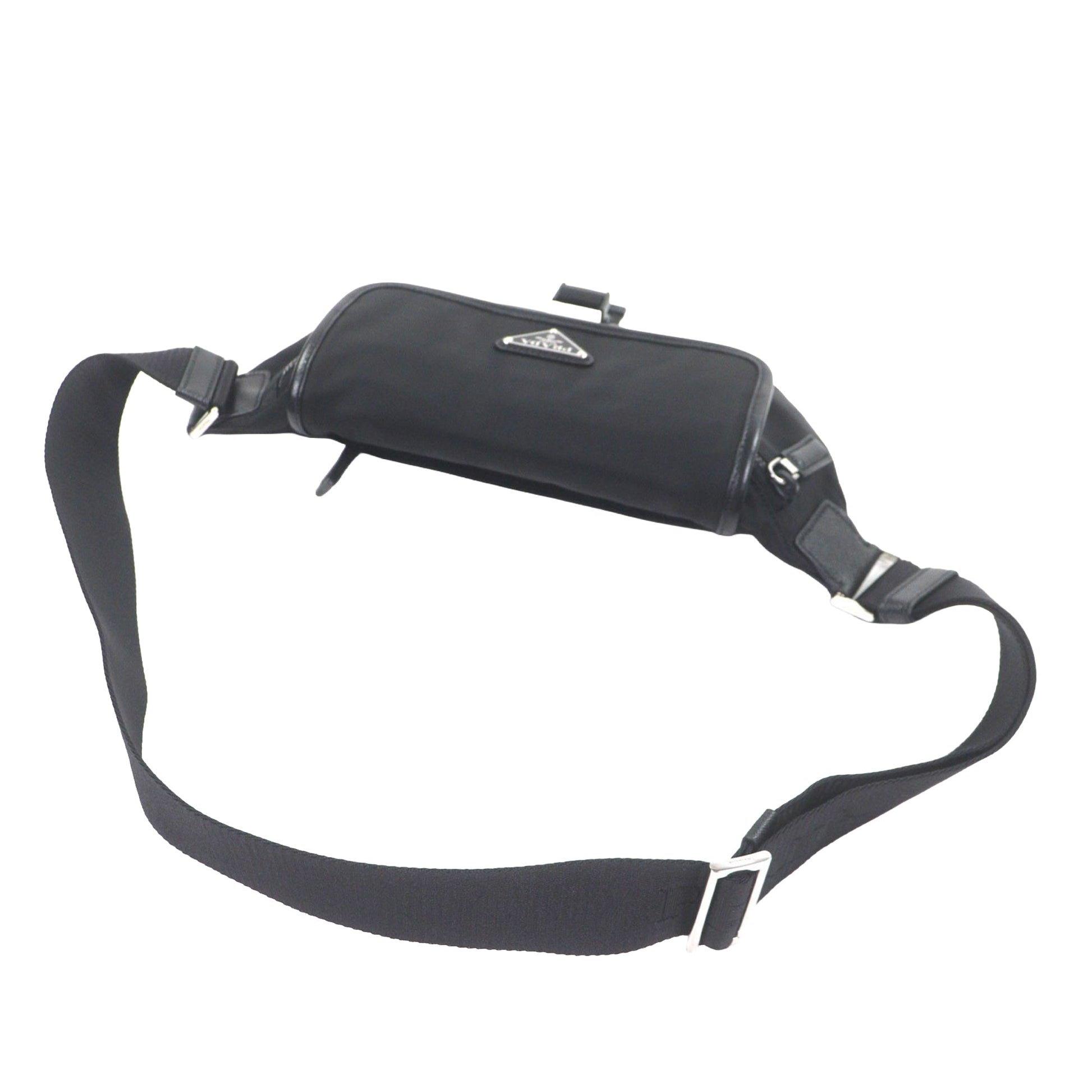 Prada Saffiano Trimmed Tessuto Belt Bag